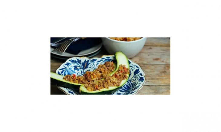 Gevulde courgette met gehakt & couscous 